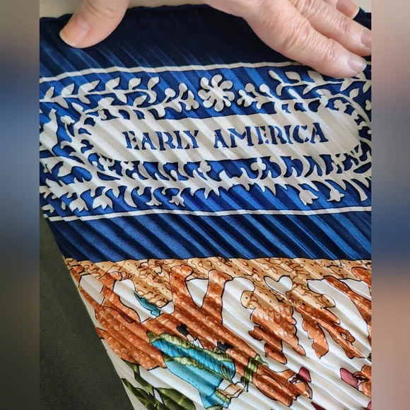 Hermès Early America Plissé 90 scarf With Box - Picture 6 of 17